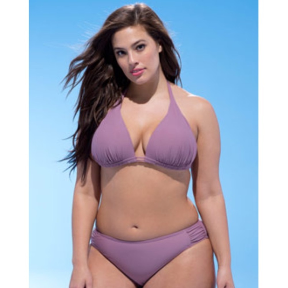 Swimsuits For All NWOT Mauve Bikini Top Size 6 TOP ONLY